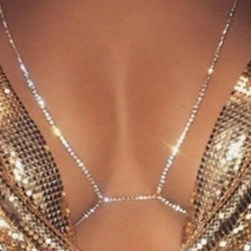 Crystals chain bra
